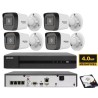 Kit videosorveglianza IP Hikvision Nvr POE 4 Canali 4 telecamere bullet 4 MP HDD