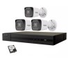 Kit videosorveglianza IP Hikvision Nvr POE 4 Canali 3 telecamere bullet 4 mpx hd