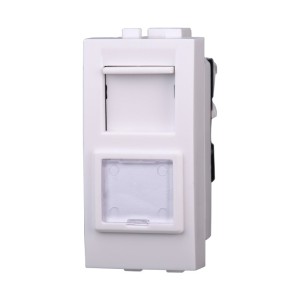 Presa Lan Ethernet Cat5 rj45 Bianca Compatibile Bticino Living LB2355