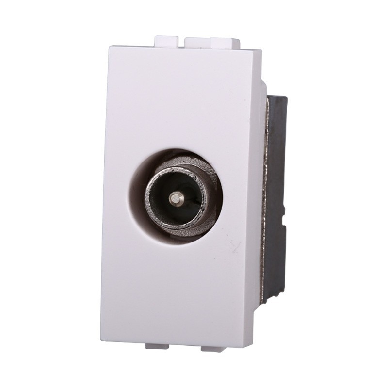 Presa Tv Connettore Maschio Bianca Compatibile Bticino Living LB2250