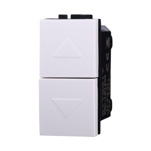 Interruttore Interbloccato Doppio Saliscendi Tapparella Bianco 1p 10A Compatibile Bticino Living LB1204