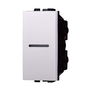 Interruttore Assiale Unipolare 1P 10A Bianco Compatibile Bticino Living LB0501