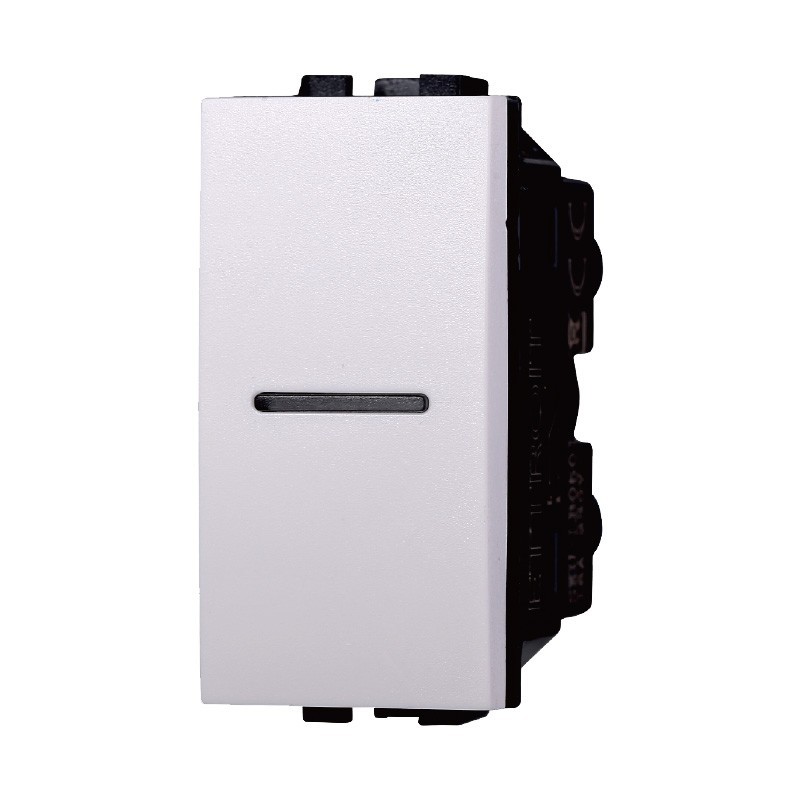 Interruttore Assiale Unipolare 1P 10A Bianco Compatibile Bticino Living LB0501