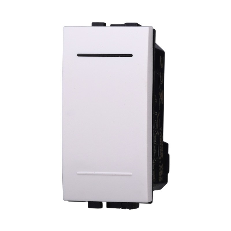 Pulsante Unipolare Basculante 1 p 10A Compatibile Bticino Living Light LB1001