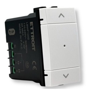 Pulsante per Tapparella Saliscendi Connesso Smart Wifi Tuya Compatibile Con Living Bianca LBWF1202