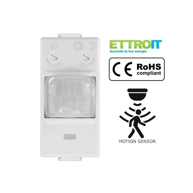 Sensore di Movimento 1 Modulo Bianco Compatibile BTicino LivingLight Bianca LB1800