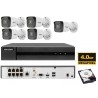 Kit videosorveglianza IP Hikvision Nvr POE 8 Canali 5 telecamere bullet 4 MP HDD