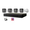 Kit videosorveglianza IP Hikvision Nvr POE 4 Canali 4 telecamere bullet 4 mpx hd