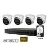 KIT VIDEOSORVEGLIANZA IP POE HIKVISION NVR 8 CANALI POE 4 TELECAMERE DOME 6 MPX