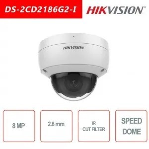 Telecamera IP Mini Dome 8MP Hikvision DS‑2CD2186G2‑I 2.8mm AcuSense EasyIP 4.0