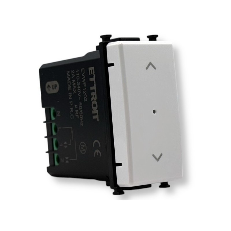 Pulsante WiFi Smart per Tapparella Ettroit EVWF1202 Tuya compatibile Vimar Plana