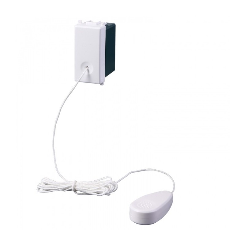 Pulsante con Corda 10A Ettroit EV1101 compatibile Vimar Plana